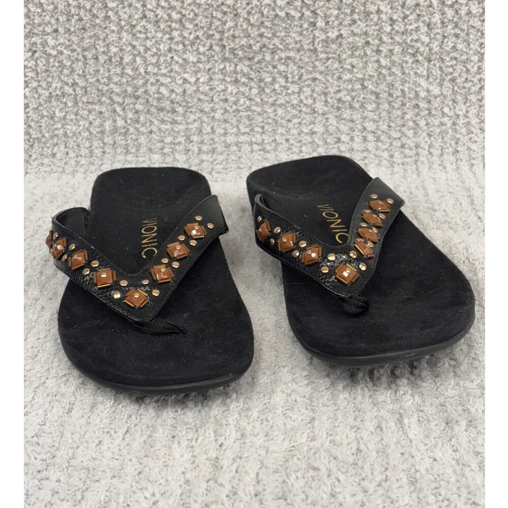 Vionic Women's Black Floriana Sandals Size 7 #78303